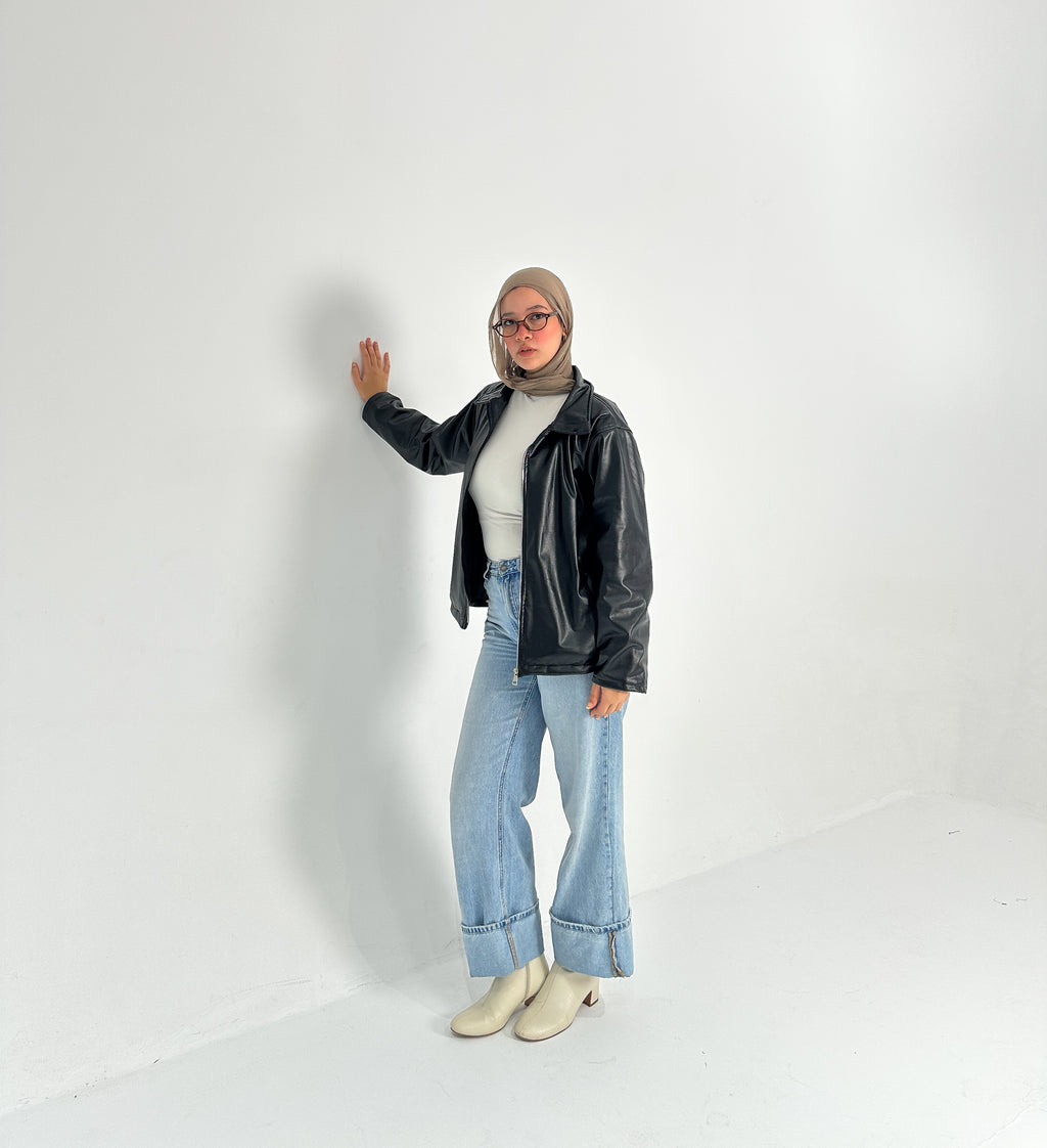 Leather Zipped Jacket