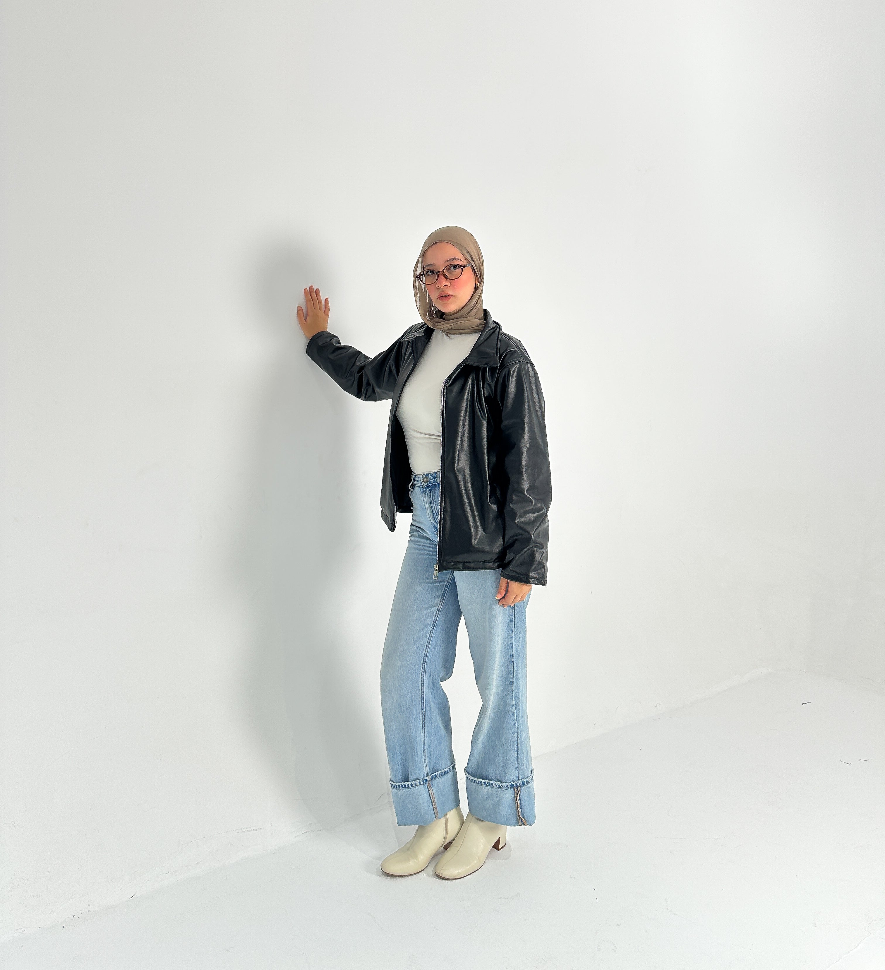 Leather Zipped Jacket