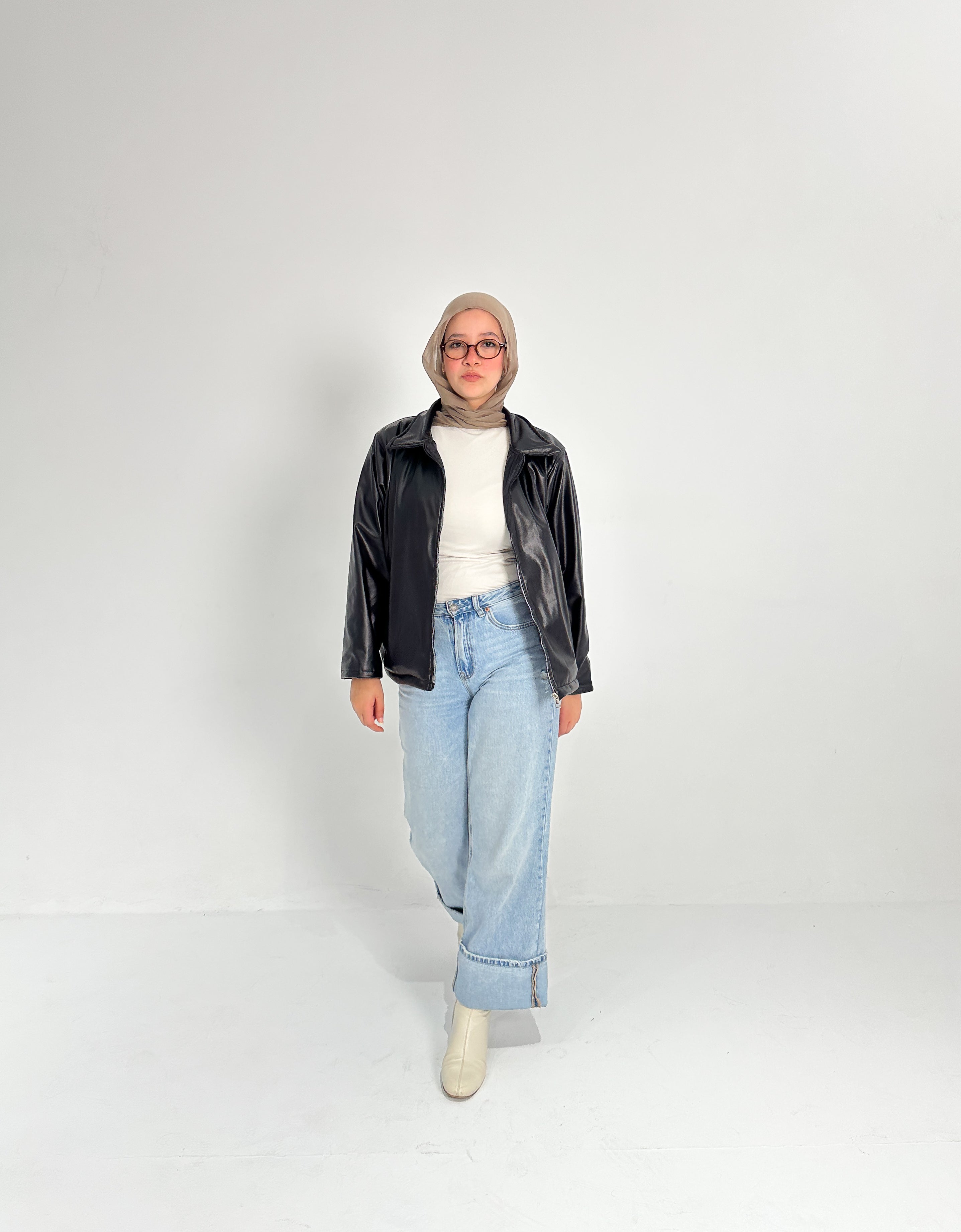 Leather Zipped Jacket