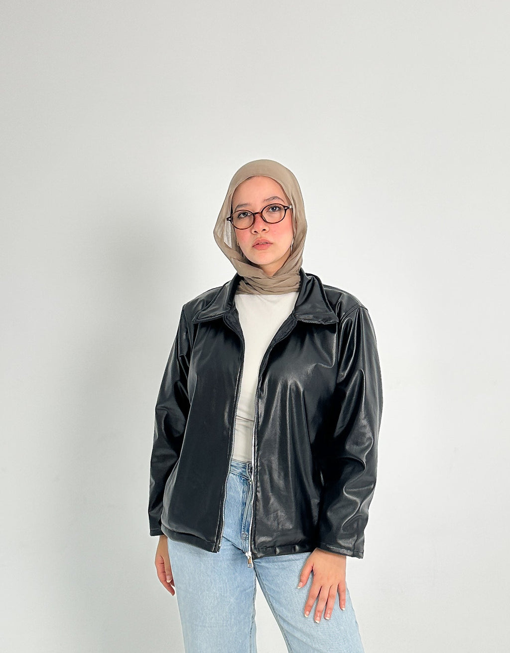 Leather Zipped Jacket